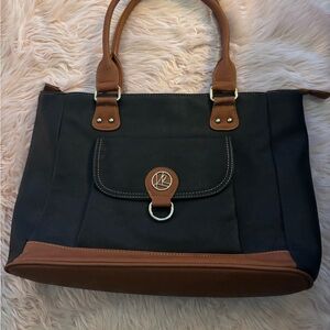 Kim Rogers Black and Tan Shoulder Bag